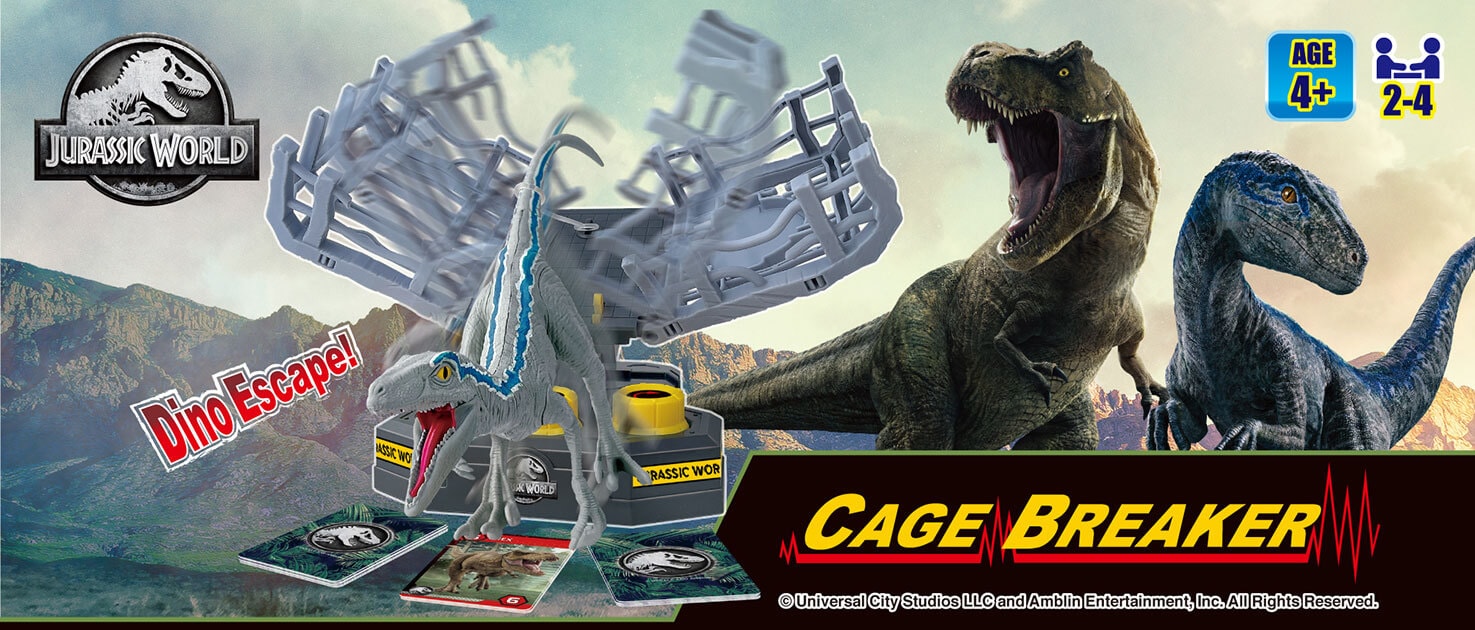 Blue is escaping from the cage! Jurassic World action game from Epoch Games! Jurassic World Cage Breaker