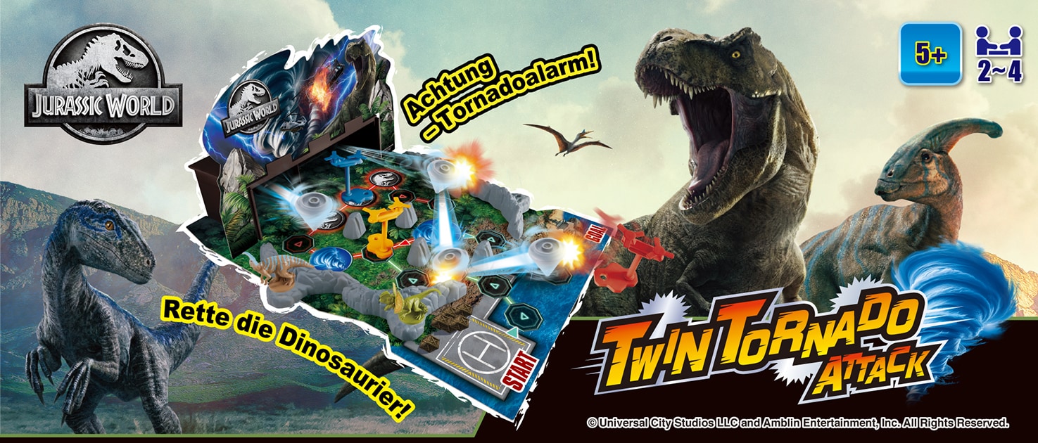 Rette die Dinosaurier mit dem Rettungshubschrauber von der gefährlichen Insel! Jurassic World Twin Tornado Attack