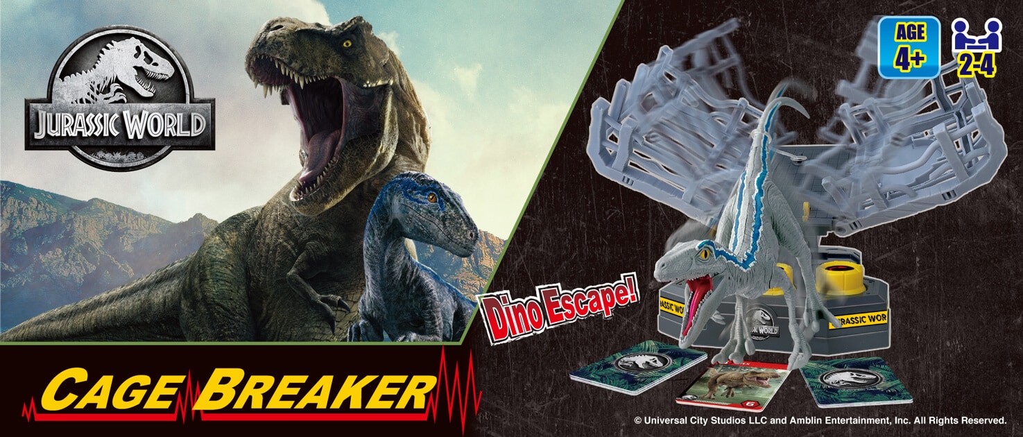 Blue is escaping from the cage! Jurassic World action game from Epoch Games! Jurassic World Cage Breaker