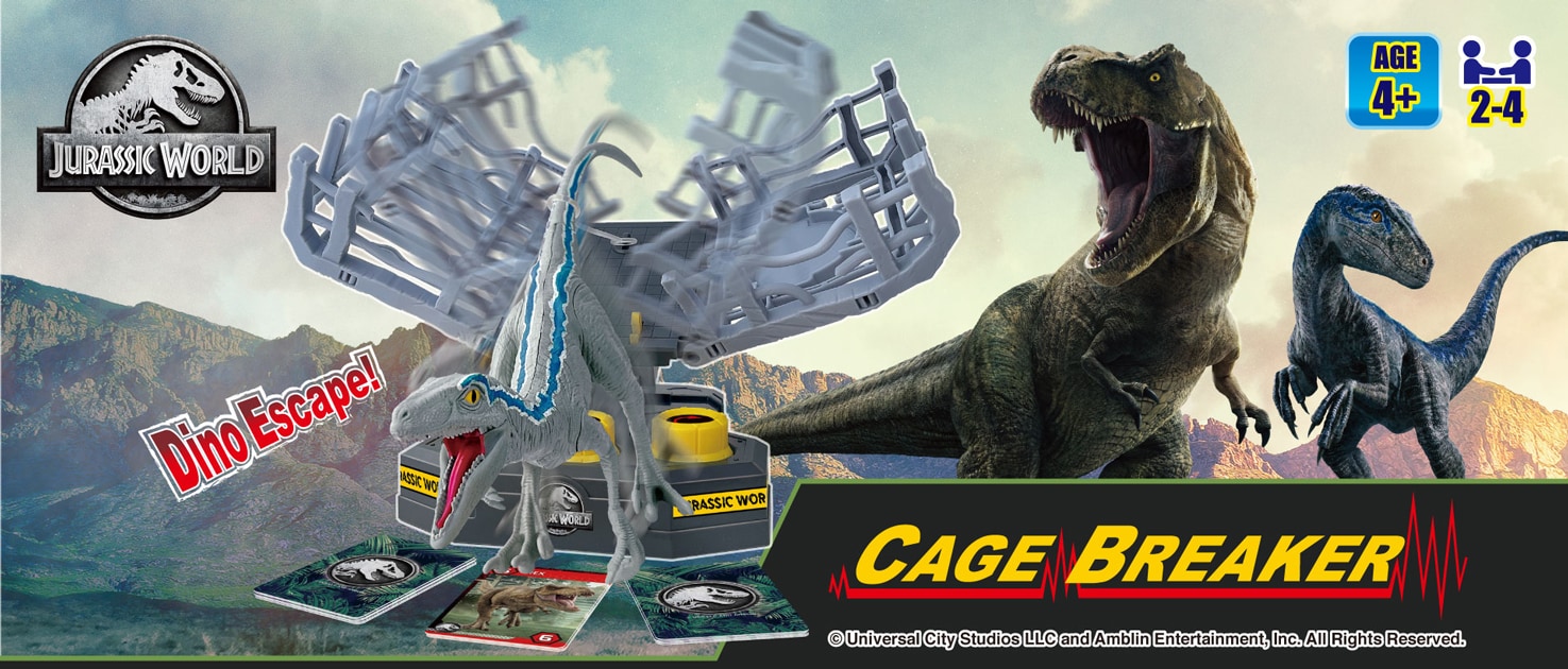 Blue is escaping from the cage! Jurassic World action game from Epoch Games! Jurassic World Cage Breaker