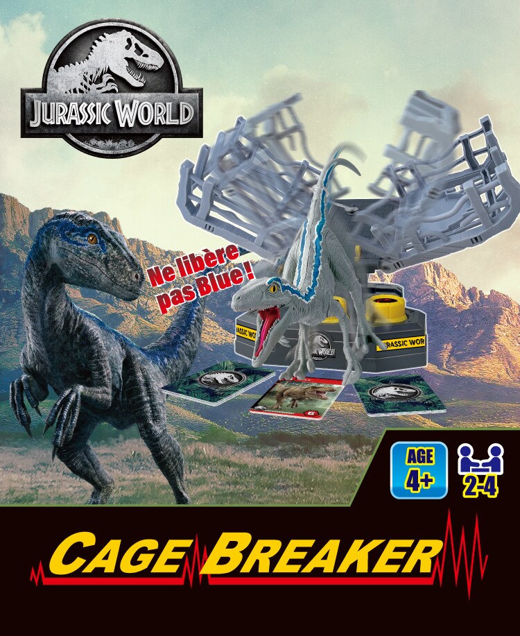 Jurassic World Cage Breaker Dilophosaurus, T. Rex, Pyroraptor, Baryonyx, Indoraptor, Indominus Rex, Pteranodon, Ankylosaurus, Stegosaurus, Triceratops, Apatosaurus, Parasaurolophus