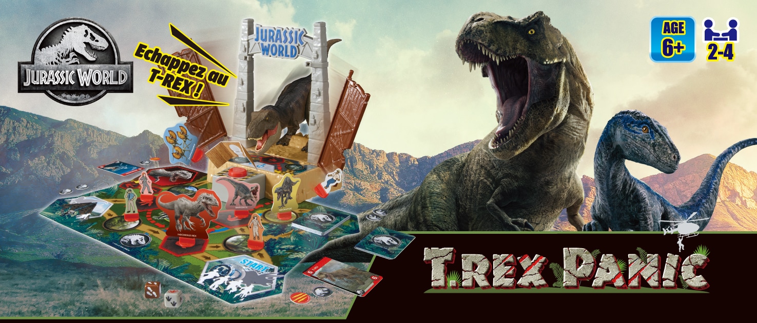 Escape the T. REX! Jurassic World action board game from Epoch Games! T-Rex Panic Jurassic World