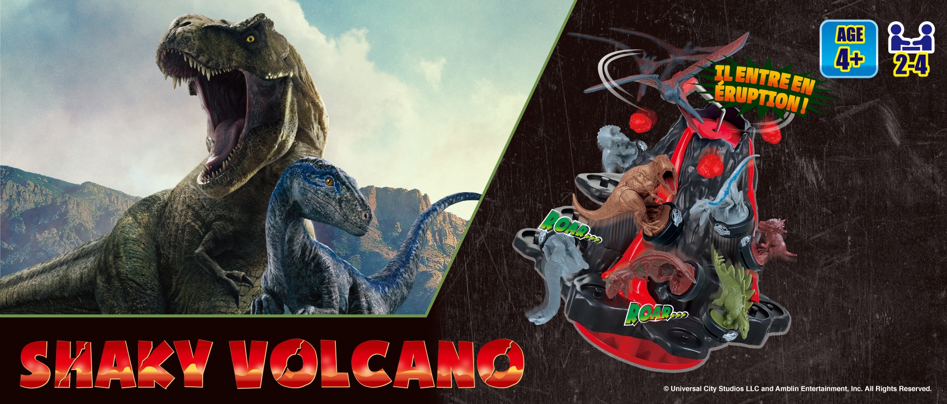 Ne fais pas entrer le volcan en éruption ! Shaky Volcano Jurassic World